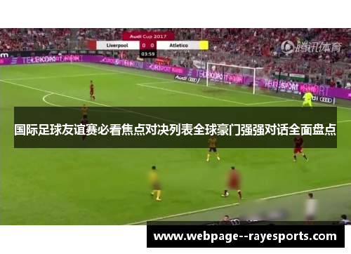 国际足球友谊赛必看焦点对决列表全球豪门强强对话全面盘点